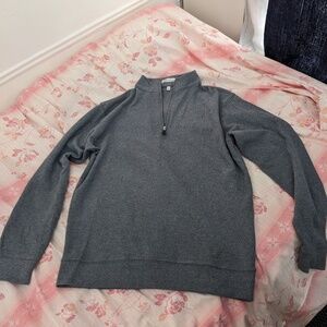 Peter Millar Quarter Zip Gray Sweater men's size medium